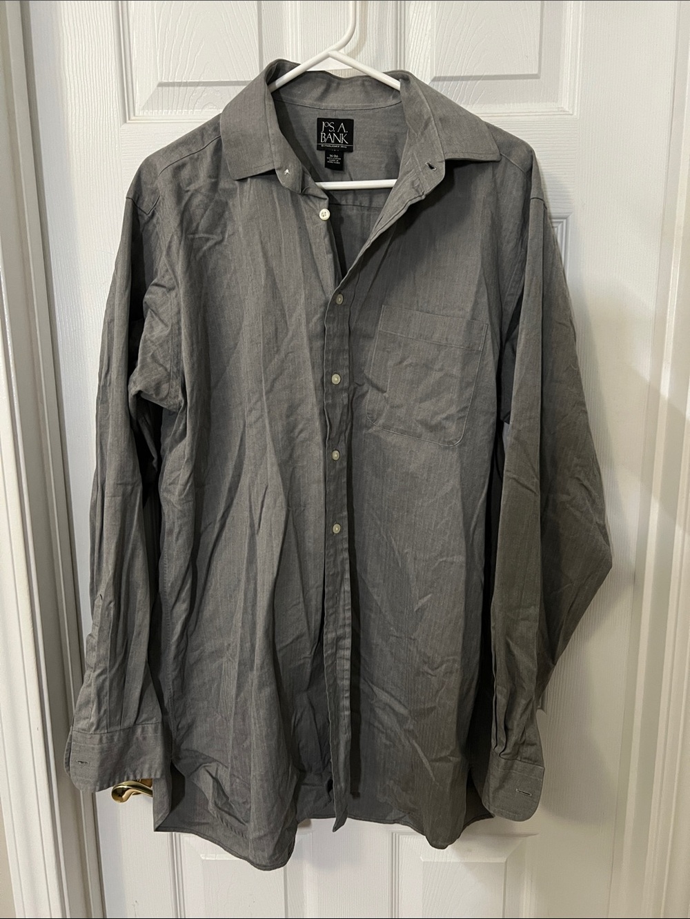 Jos. A. Bank Men's Charcoal Gray Button-Up Dress Shirt
